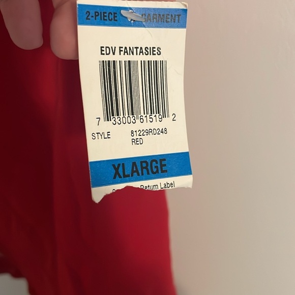 NWT 2 Piece Morgan Taylor Red Rose Babydoll - Picture 4 of 7